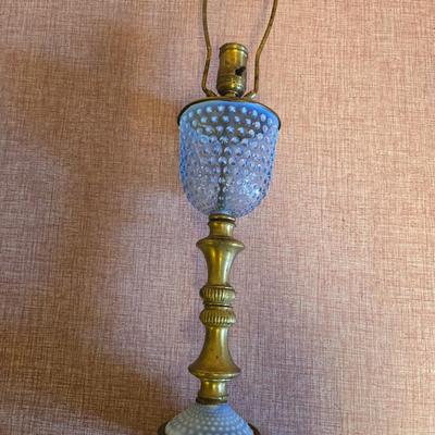 Blue hobnail Table Lamp