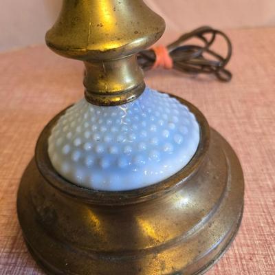 Blue hobnail Table Lamp