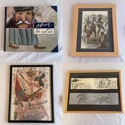 Adolf Born “Na Cestách” Book and Framed Art (GB-DZ)