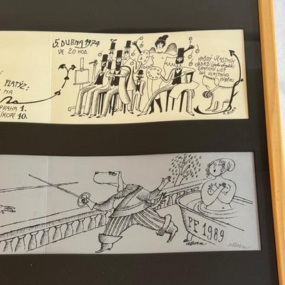 Adolf Born “Na Cestách” Book and Framed Art (GB-DZ)