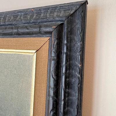 Vintage Print on Board Solid Wood Frame MCM