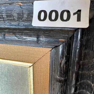 Vintage Print on Board Solid Wood Frame MCM