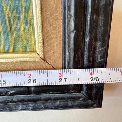 Vintage Print on Board Solid Wood Frame MCM
