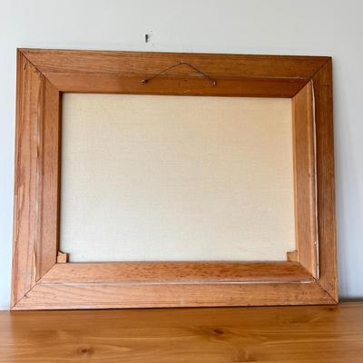 Vintage Print on Board Solid Wood Frame MCM