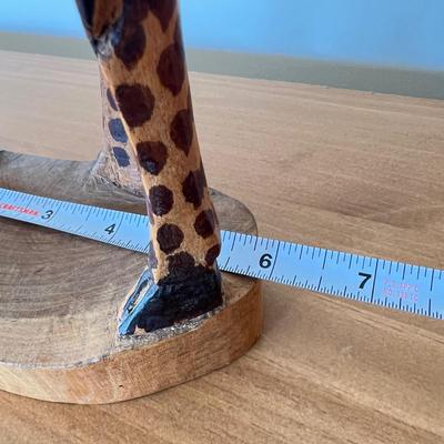 Hand Carved Wood 23” Tall Giraffe Figurine