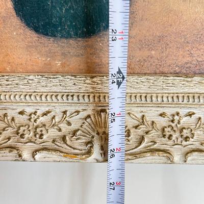 Vintage Carved Ornate Framed Print on Board MCM