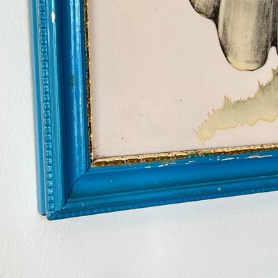 Vintage Framed Maude Eggemeyer Watercolor Art