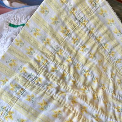Vintage Square Embroidered Quilt Blanket