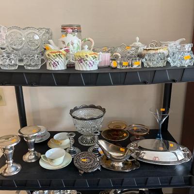 Punch bowl and misc. glassware
