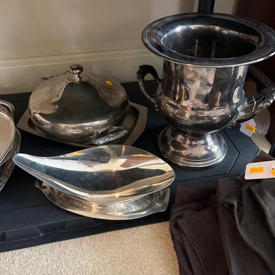Silver items with some storage bags