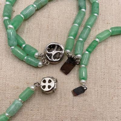 Jade, Freshwater Pearl & 14K (ST-SS)