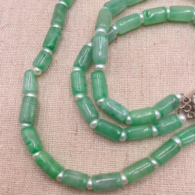 Jade, Freshwater Pearl & 14K (ST-SS)