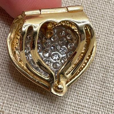 14K Diamond Earrings and Brooch (ST-SS)