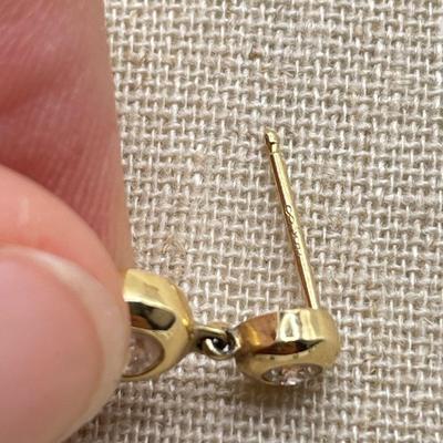 14K Diamond Earrings and Brooch (ST-SS)