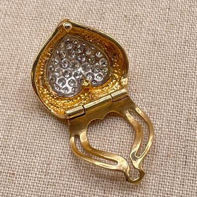 14K Diamond Earrings and Brooch (ST-SS)