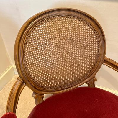 Two nice red upholstered chairs