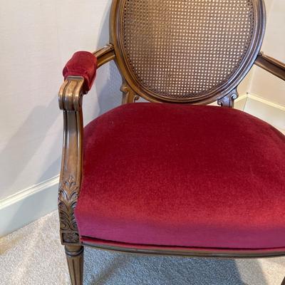 Two nice red upholstered chairs