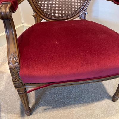 Two nice red upholstered chairs