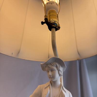 Two Porcelain Bisque Figural Table Lamps (GB-BBL)