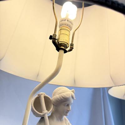 Two Porcelain Bisque Figural Table Lamps (GB-BBL)
