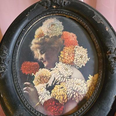 Antique print Chrysanthemum Lady