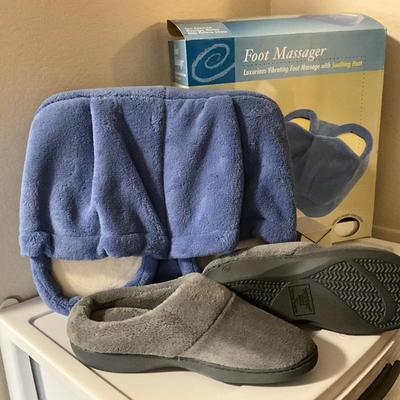 NIB Foot Massager, NIB Isotoner slippers 8.5-9