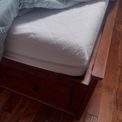 Solid Wood Captain Queen Sized Bed with Storage Drawers with Mattress (Bedding not Included)
