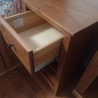 Wood Finish Bedside Stand with Single Drawer Choice B