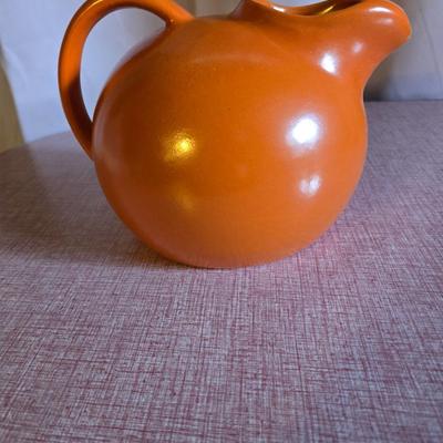Vintage orange water pitcher