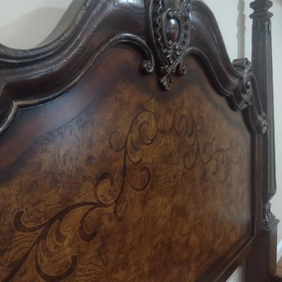 Impressive Hooker Brand King Sized Four Poster Bed Head and Footboard Set with Side Rails
