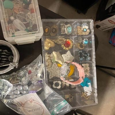Mixed lot of crafts, jewelry, and more