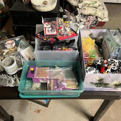 Mixed lot of crafts, jewelry, and more
