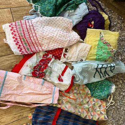 Handmade aprons and handkerchiefs