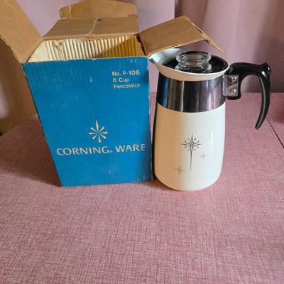 Rare Corning Ware Atomic Starburst Percolator