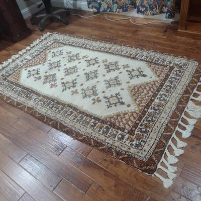 Vintage Moroccan Handcrafted Tribal Wool Rug