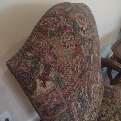 Thomasville Wood Framed Upholstered Armchair