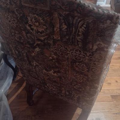 Thomasville Wood Framed Upholstered Armchair