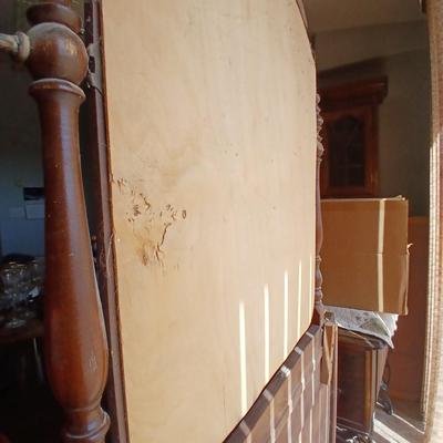 Antique Wooden Walnut Dresser with Ornate carved Mirror Swivel Mirror – 3 Drawers