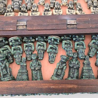 Aztec/Mayan-Themed Chess Set in Decorative Box