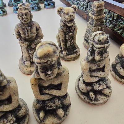 Aztec/Mayan-Themed Chess Set in Decorative Box