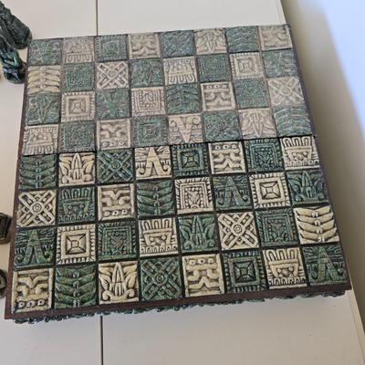 Aztec/Mayan-Themed Chess Set in Decorative Box