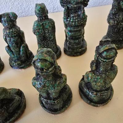 Aztec/Mayan-Themed Chess Set in Decorative Box
