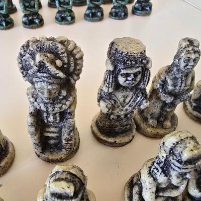 Aztec/Mayan-Themed Chess Set in Decorative Box