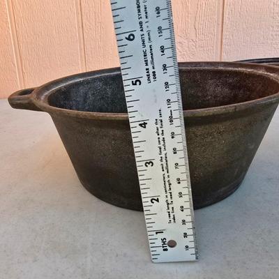 Vintage Cast Iron Cookware duo with a lid that fits both