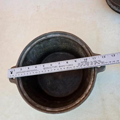 Vintage Cast Iron Cookware duo with a lid that fits both