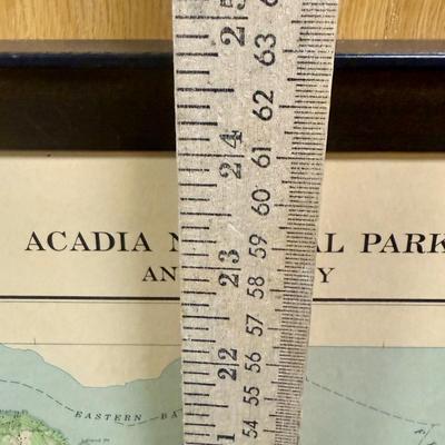 Acadia National Park Vintage Map - Framed