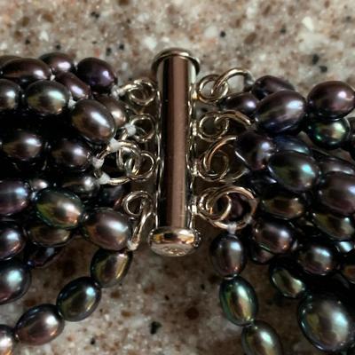 Ross-Simmons Graduated Black Freshwater Pearls