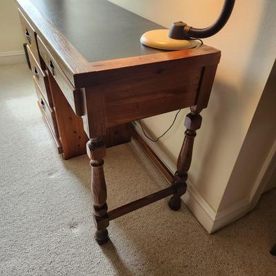 Young Hinkle Ships Ahoy Solid Wood Desk & Chair 46x18x30 knee hole 21