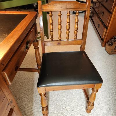 Young Hinkle Ships Ahoy Solid Wood Desk & Chair 46x18x30 knee hole 21