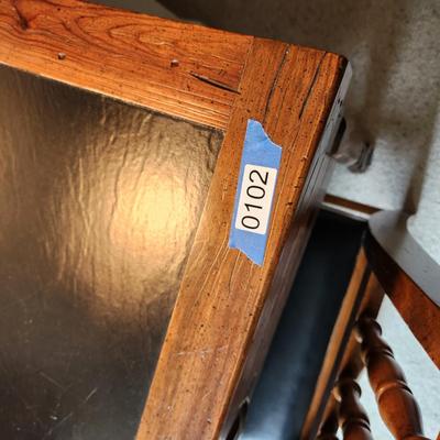 Young Hinkle Ships Ahoy Solid Wood Desk & Chair 46x18x30 knee hole 21